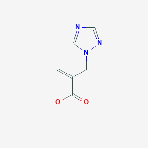 molecular formula C7H9N3O2 B8370922 Methyl 2-(1,2,4-triazol-1-ylmethyl)acrylate 