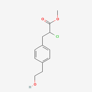 Methyl 2-chloro-3-[4-(2-hydroxyethyl)phenyl]propanoate