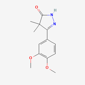 5-(3,4-dimethoxyphenyl)-4,4-dimethyl-2,4-dihydro-3H-pyrazol-3-one