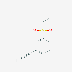 molecular formula C12H14O2S B8371234 2-Ethynyl-1-methyl-4-(propylsulfonyl) benzene 