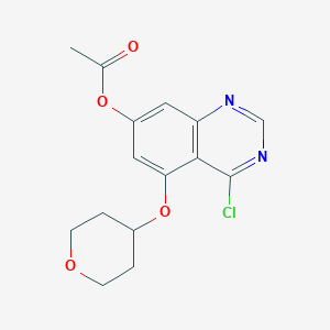 7-Acetoxy-4-chloro-5-tetrahydropyran-4-yloxyquinazoline