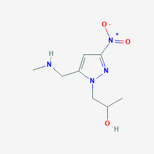 1-(5-((Methylamino)methyl)-3-nitro-1H-pyrazol-1-yl)propan-2-ol