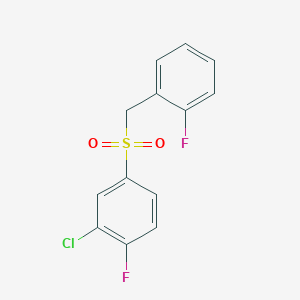 2-Chloro-1-fluoro-4-[(2-fluorobenzyl)sulfonyl]benzene