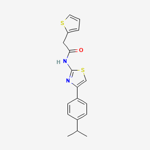 N-(4-(4-isopropylphenyl)thiazol-2-yl)-2-(thiophen-2-yl)acetamide