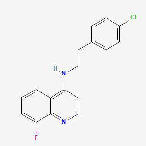 4-Quinolinamine, N-(2-(4-chlorophenyl)ethyl)-8-fluoro-