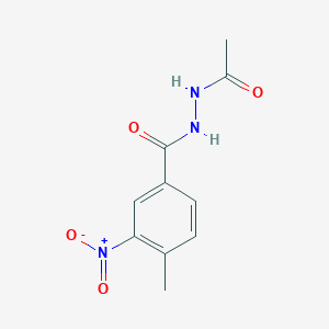 molecular formula C10H11N3O4 B8371938 N'-acetyl-4-methyl-3-nitrobenzohydrazide 
