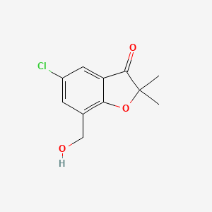 5-chloro-7-(hydroxymethyl)-2,2-dimethylbenzofuran-3(2H)-one
