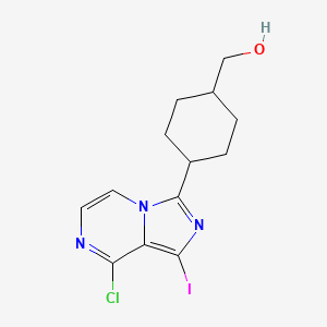 trans-[4-(8-Chloro-1-iodoimidazo[1,5-a]pyrazin-3-yl)cyclohexyl]methanol