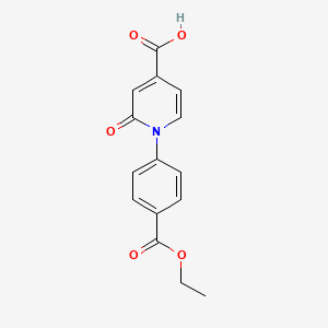 1-(4-Ethoxycarbonyl-phenyl)-2-oxo-1,2-dihydro-pyridine-4-carboxylic acid