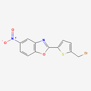 molecular formula C12H7BrN2O3S B8372087 2-(5-Bromomethyl-2-thienyl)-5-nitrobenzoxazole 