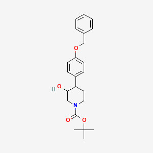 molecular formula C23H29NO4 B8372090 TERT-BUTYL (3R,4R)-4-(4-BENZYLOXYPHENYL)-3-HYDROXYPIPERIDINE-1-CARBOXYLATE 