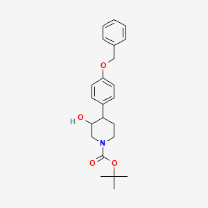 molecular formula C23H29NO4 B8372090 Tert-butyl 4-(4-benzyloxyphenyl)-3-hydroxypiperidine-1-carboxylate 