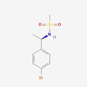molecular formula C9H12BrNO2S B8372095 N-[(1R)-1-(4-bromophenyl)ethyl]methanesulfonamide 