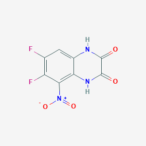 molecular formula C8H3F2N3O4 B8372161 6,7-Difluoro-5-nitro-1,4-dihydro-2,3-quinoxalinedione 