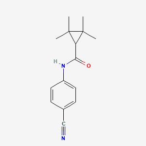 molecular formula C15H18N2O B8372167 4-[(2,2,3,3-Tetramethyl-cyclopropanecarbonyl)-amino]-benzonitrile 