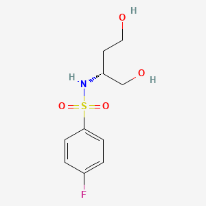 molecular formula C10H14FNO4S B8372181 4-fluoro-N-[(1R)-3-hydroxy-1-(hydroxymethyl)propyl]benzenesulfonamide 