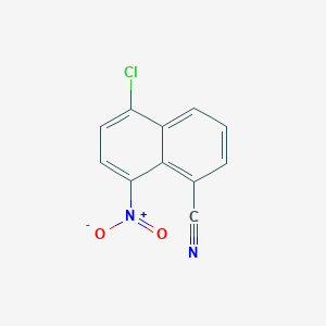 molecular formula C11H5ClN2O2 B8372223 5-Chloro-8-nitro-naphthalene-1-carbonitrile 