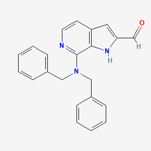 7-(dibenzylamino)-1H-pyrrolo[2,3-c]pyridine-2-carboxaldehyde
