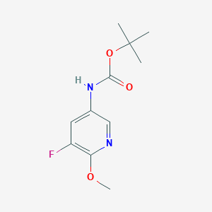 molecular formula C11H15FN2O3 B8372328 Tert-butyl (5-fluoro-6-methoxypyridin-3-yl)carbamate 