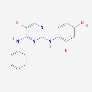 4-Anilino-5-bromo-2-(2-fluoro-4-hydroxyanilino)pyrimidine