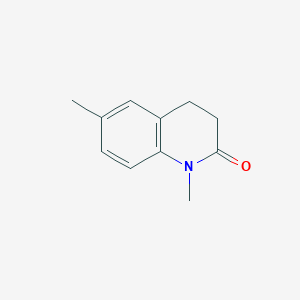molecular formula C11H13NO B8372395 1,6-Dimethyl-1,2,3,4-tetrahydroquinolin-2-one 