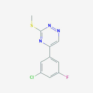 3-(Methylsulfanyl)-5-(3-chloro-5-fluorophenyl)-1,2,4-triazine
