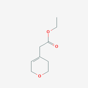 molecular formula C9H14O3 B8372456 ethyl 3,6-dihydro-2H-pyran-4-ylacetate 