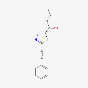 molecular formula C14H11NO2S B8372462 2-Phenylethynyl-thiazole-5-carboxylic acid ethyl ester 