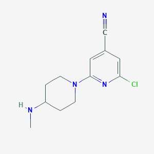 2-Chloro-6-[4-(methylamino)piperidin-1-yl]isonicotinonitrile