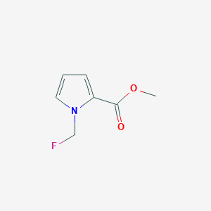 molecular formula C7H8FNO2 B8372518 Methyl 1-(fluoromethyl)pyrrole-2-carboxylate 