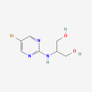 molecular formula C7H10BrN3O2 B8372535 2-[(5-Bromopyrimidin-2-yl)amino]propane-1,3-diol 