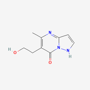 molecular formula C9H11N3O2 B8372558 6-(2-Hydroxyethyl)-5-methylpyrazolo[1,5-a]pyrimidin-7(4H)-one 