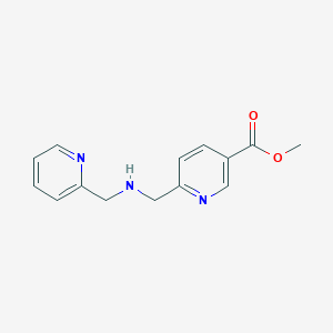 molecular formula C14H15N3O2 B8372571 Methyl 6-(N-2-picolylaminomethyl)nicotinate 