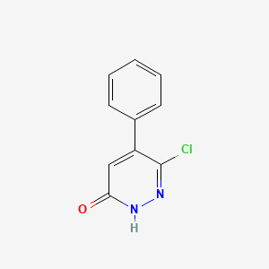 molecular formula C10H7ClN2O B8372752 6-Chloro-5-phenylpyridazin-3(2H)-one 