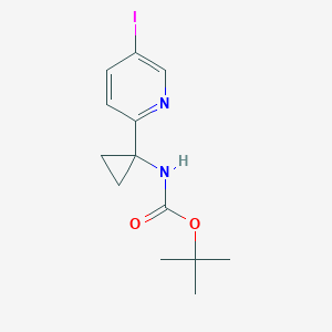 molecular formula C13H17IN2O2 B8372845 tert-Butyl (1-(5-iodopyridin-2-yl)cyclopropyl)carbamate 