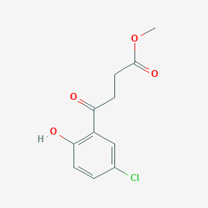 molecular formula C11H11ClO4 B8372999 Methyl 3-(5-chloro-2-hydroxybenzoyl)propionate 