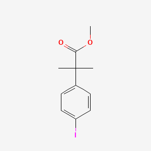 molecular formula C11H13IO2 B8373033 Methyl-2-(4-iodophenyl)-2-methyl-propionate 