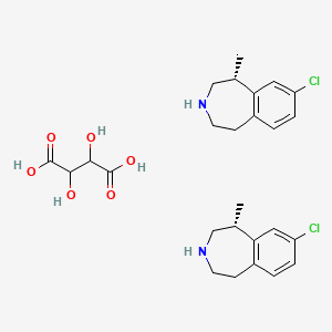 molecular formula C26H34Cl2N2O6 B8373050 Lorcaserin-L-tartrate (2 