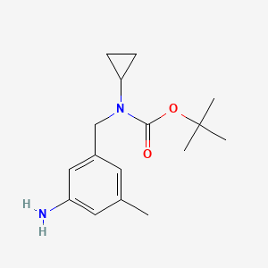 3-(N-tert-butoxycarbonyl-N-cyclopropylaminomethyl)-5-methylaniline