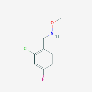 molecular formula C8H9ClFNO B8373121 n-(2-Chloro-4-fluoro-benzyl)-o-methyl-hydroxylamine 
