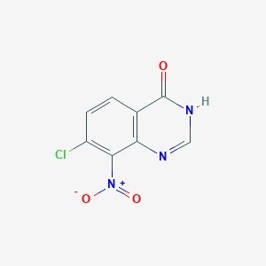 molecular formula C8H4ClN3O3 B8373145 7-Chloro-8-nitro quinazolin-4(3h)-one CAS No. 53449-15-3