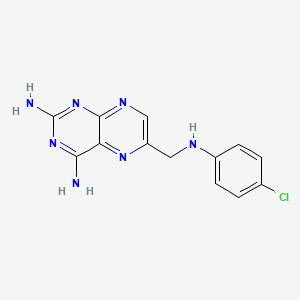 6-[(4-Chloroanilino)methyl]pteridine-2,4-diamine