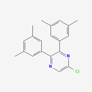 molecular formula C20H19ClN2 B8373187 5-Chloro-2,3-bis(3,5-dimethylphenyl)pyrazine 