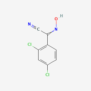 molecular formula C8H4Cl2N2O B8373195 (2,4-Dichlorophenyl)-hydroxyiminoacetonitrile 