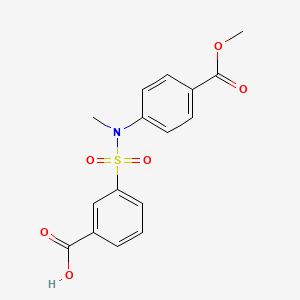 molecular formula C16H15NO6S B8373203 3-{[4-(Methoxycarbonyl)phenyl](methyl)sulfamoyl}benzoic acid 