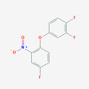 molecular formula C12H6F3NO3 B8373216 2-(3,4-Difluorophenoxy)-5-fluoro-1-nitrobenzene 