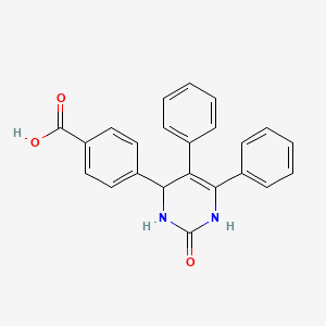 molecular formula C23H18N2O3 B8373222 4-(2-Oxo-5,6-diphenyl-1,2,3,4-tetrahydropyrimidin-4-yl)benzoic acid 
