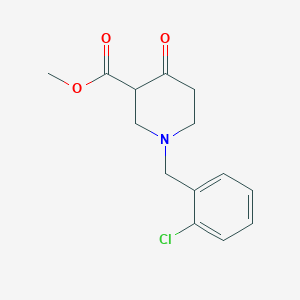 molecular formula C14H16ClNO3 B8373226 Methyl 1-(2-chlorobenzyl)-4-oxo-3-piperidinecarboxylate 
