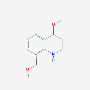molecular formula C11H15NO2 B8373229 8-Hydroxymethyl-4-methoxy-1,2,3,4-tetrahydroquinoline 