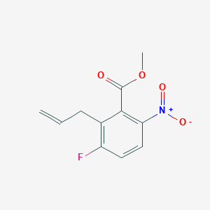 molecular formula C11H10FNO4 B8373244 2-Allyl-3-fluoro-6-nitrobenzoic acid methyl ester CAS No. 881415-31-2